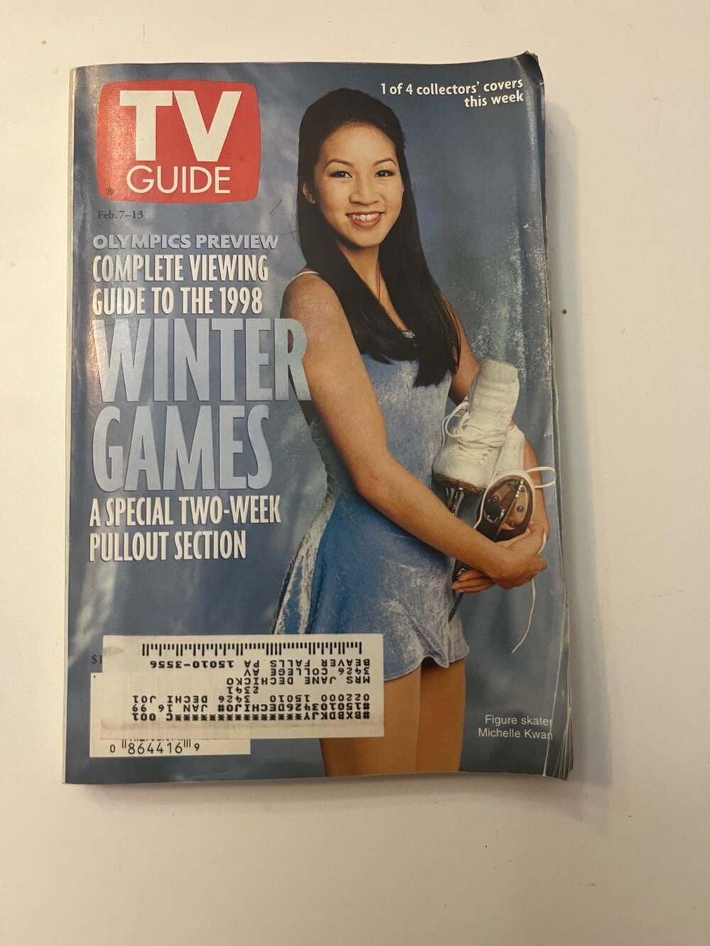 TV Guide Magazine February 1998  Winter Games Olympics featuring Michelle Kwan